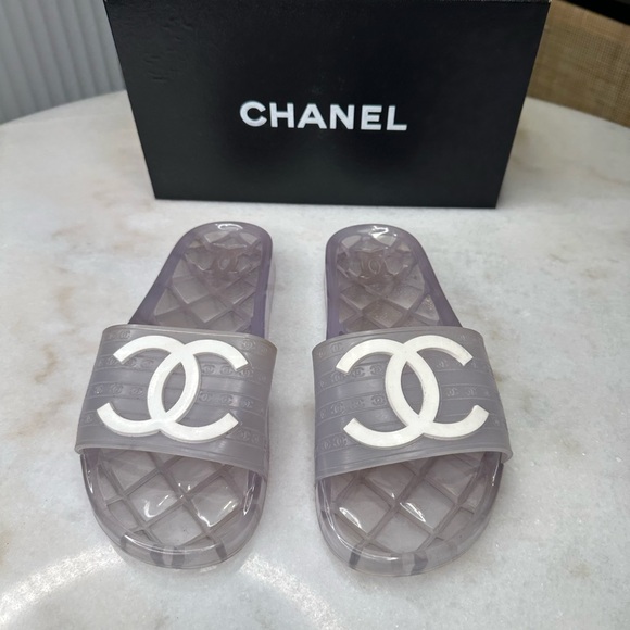Chanel clear CC Pool slides size 39 - Picture 2 of 5